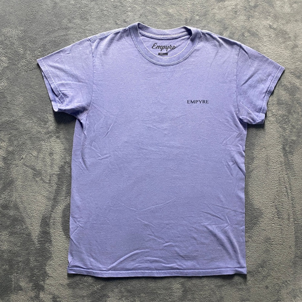 Empyre Graphic T-Shirt Mens Small‎ Purple Excellent Back Print Streetwear Tee